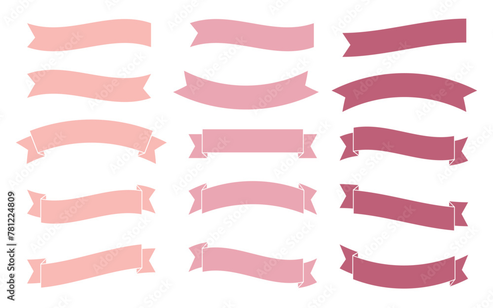 Set of modern simple banner ribbons. Decorative flag, tape for text, price tag, sale label, printable, planner, scrapbook, stickers, weekly days label. Set of modern simple banner ribbons. Decorative flag, tape for text, price tag, sale label, printable, planner, scrapbook, stickers, weekly days label.