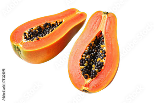 Papaya isolated. PNG transparency. Isolated on transparent background.