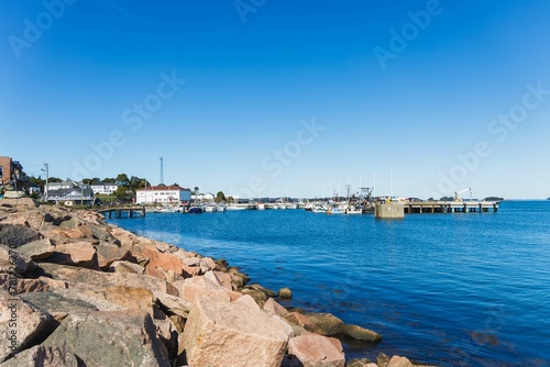 Harbor in Eastport  Maine during the daytime