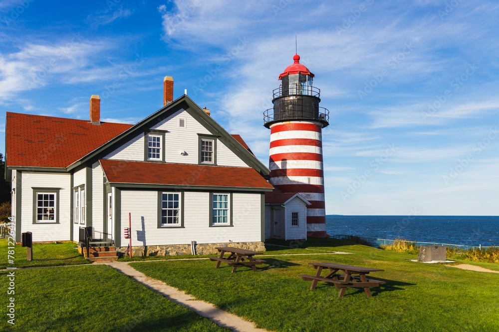 Quoddy Head Lighthouse in Maine
