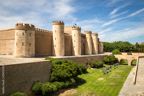 Aljaferia palace, ancient medieval castle from al-andalus,  zaragoza, spain photo