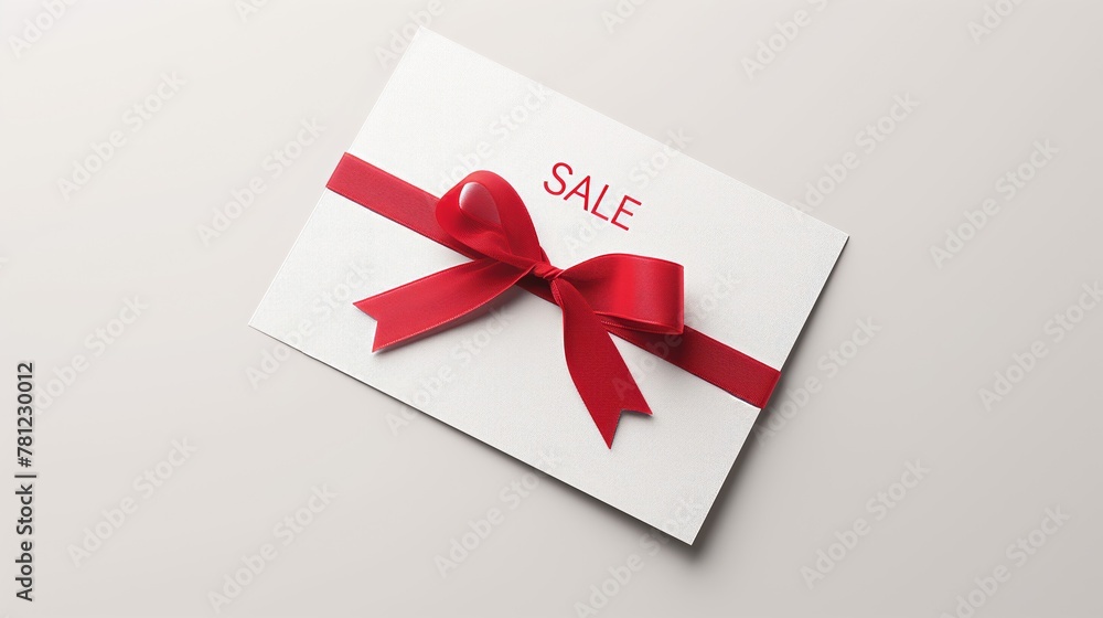 The image depicts a white square card with the word The image depicts a white square card with the word