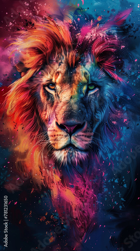 portrait of a lion  ai