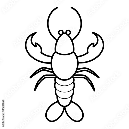 Lobster Line Art Vector Illustration © Aynal