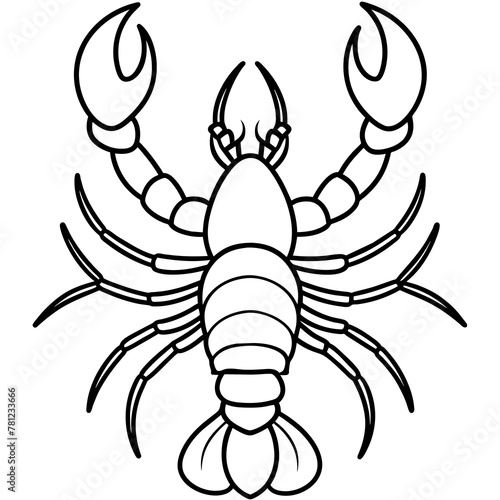 Lobster Line Art Vector Illustration © Aynal