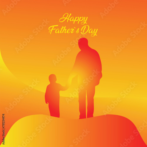 Greeting card design for Father's Day wishing and celebration.