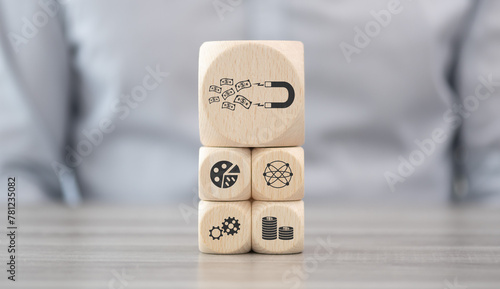 Slika na platnu Concept of investors attraction