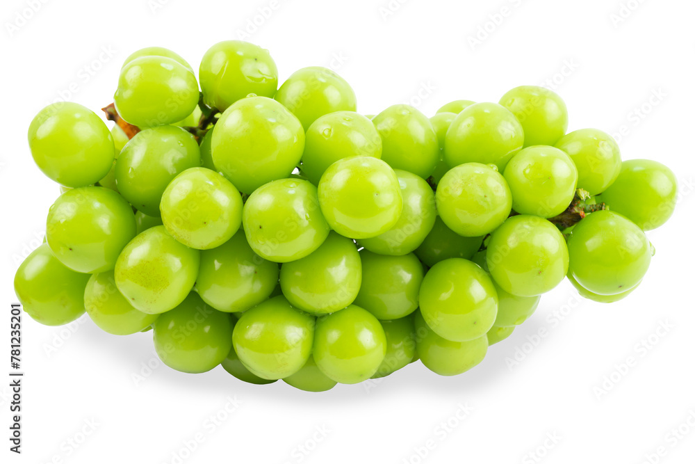 Sweet grape isolated on white background, Shine Muscat Grape. Sweet grape isolated on white background, Shine Muscat Grape.