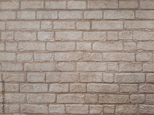 Texture of vintage brick mortar wall as background.