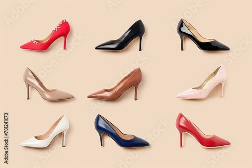 Variety of stylish women's footwear