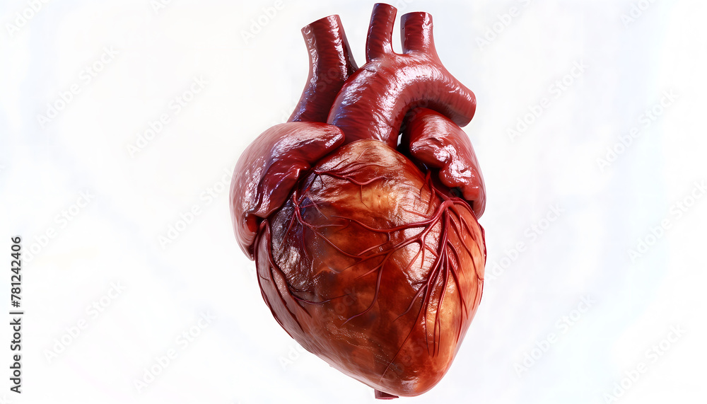 custom made wallpaper toronto digitalHuman heart in 3D on a white background