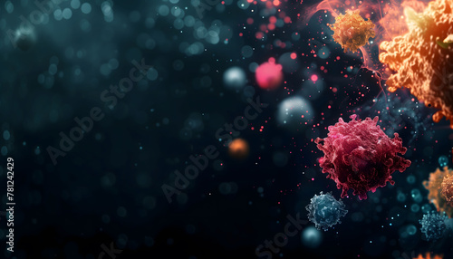Colored viruses in the human body