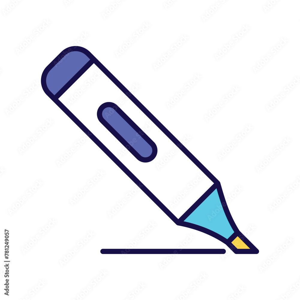 highlighter icon with white background vector stock illustration highlighter icon with white background vector stock illustration