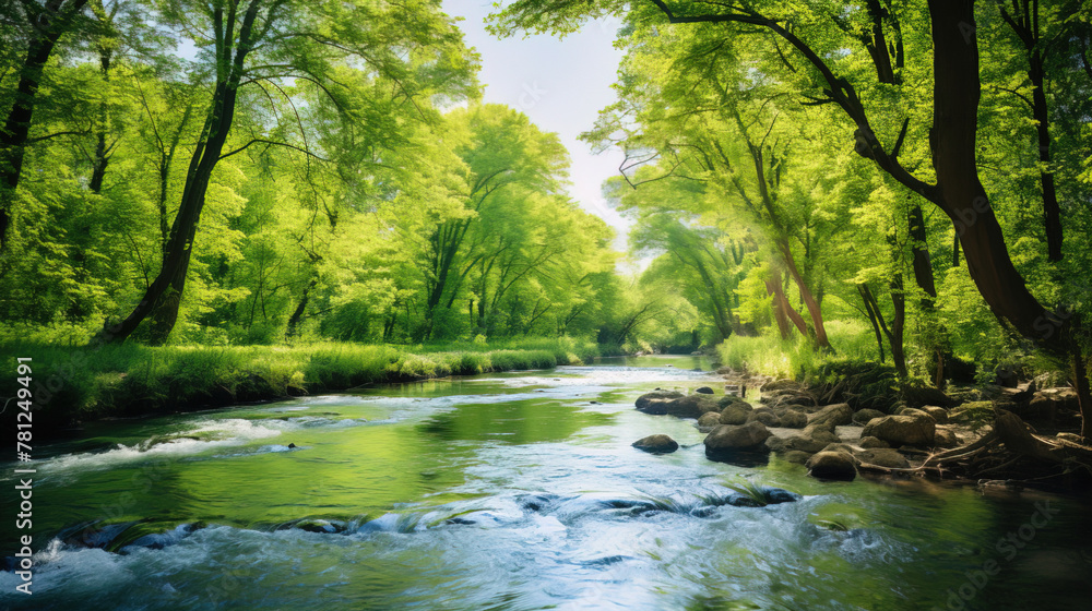 stream in the forest. stream in the forest.