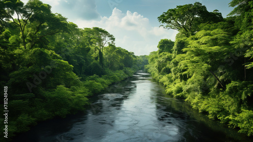 stream in the forest.