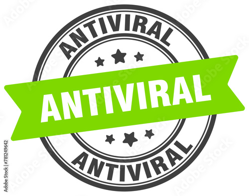 antiviral stamp. antiviral label on transparent background. round sign