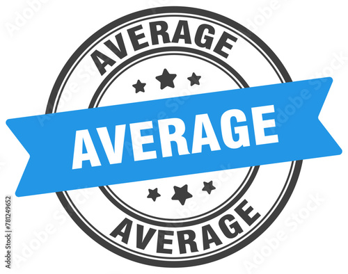 average stamp. average label on transparent background. round sign