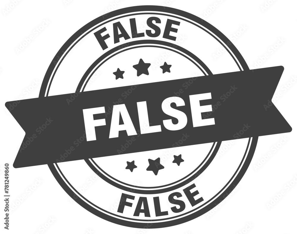 Fototapeta premium false stamp. false label on transparent background. round sign
