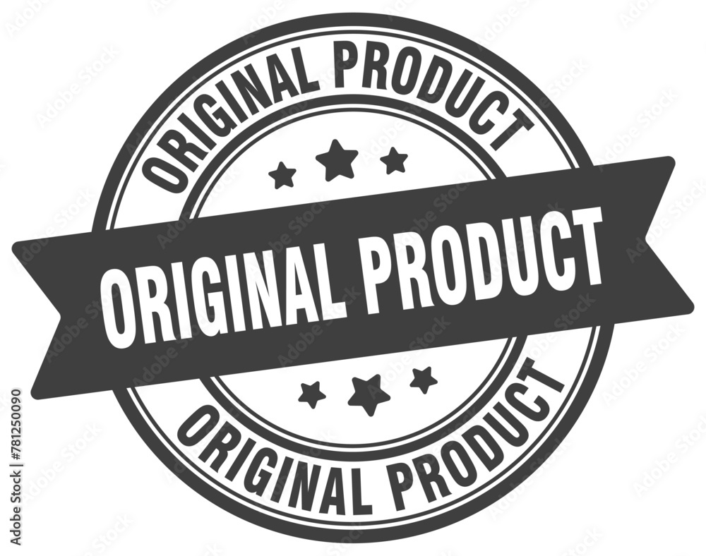 original product stamp. original product label on transparent background. round sign