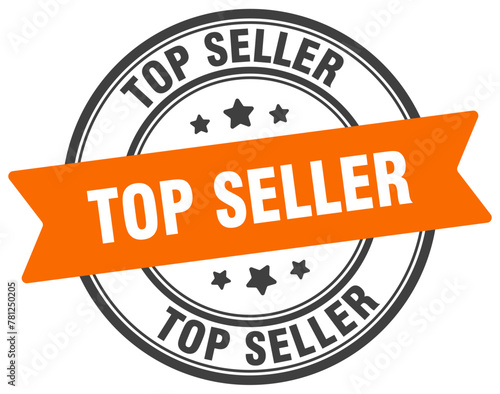 top seller stamp. top seller label on transparent background. round sign
