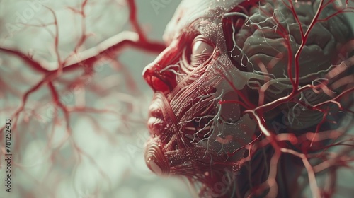 The intricate network of veins and arteries within the body photo