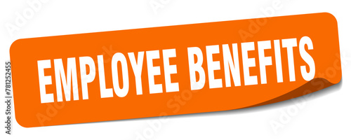 employee benefits sticker. employee benefits label