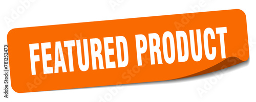 featured product sticker. featured product label