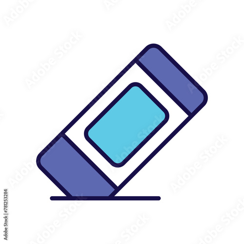 eraser icon with white background vector stock illustration