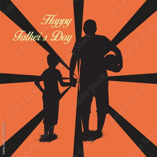 Greeting card design for Father's Day wishing and celebration.