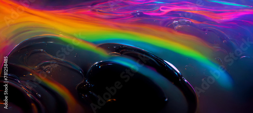 Abstract futuristic rainbow glowing background © Oleksandr Blishch