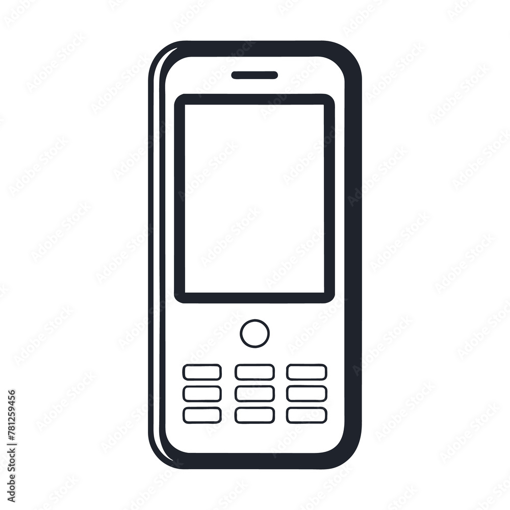 smartphone frameless icon in outline mobile phone mockup in thin line style stock vector illustration generated by Ai smartphone frameless icon in outline mobile phone mockup in thin line style stock vector illustration generated by Ai