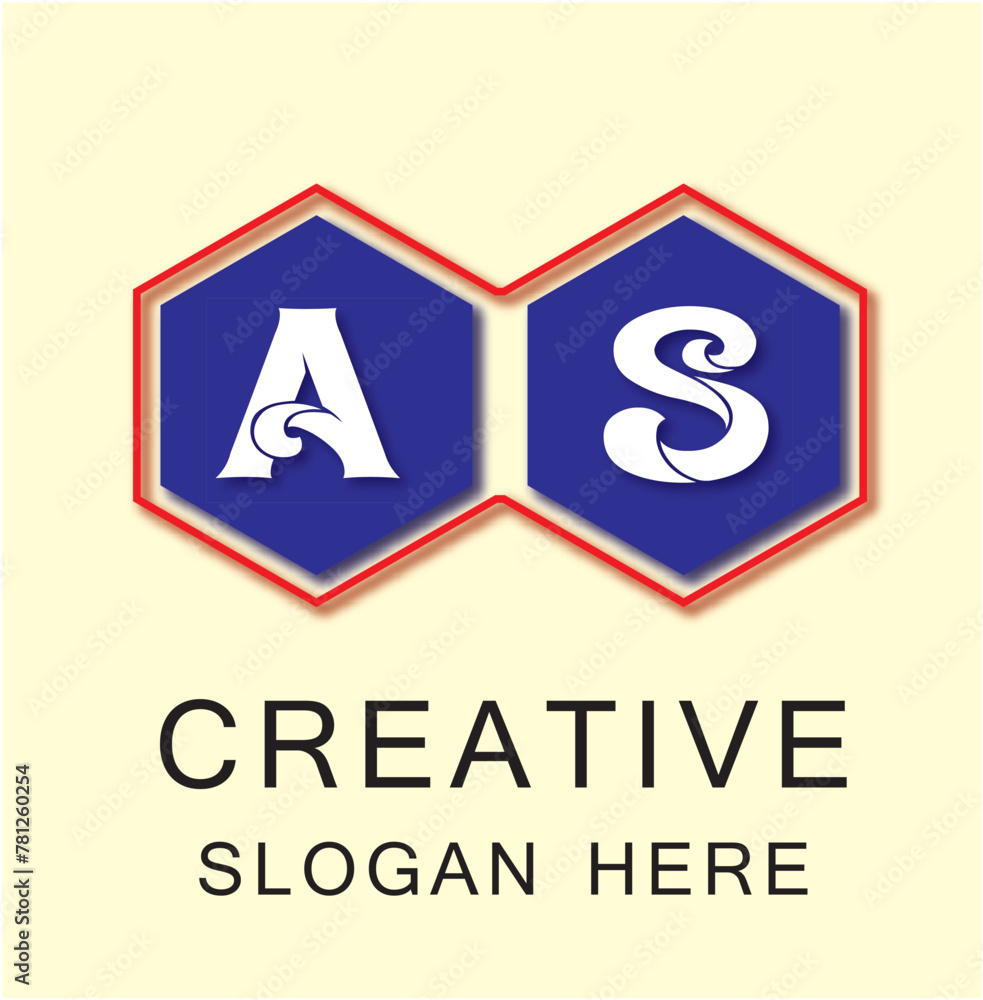 AS Box Letter Logo Concept AS Box Letter Logo Concept