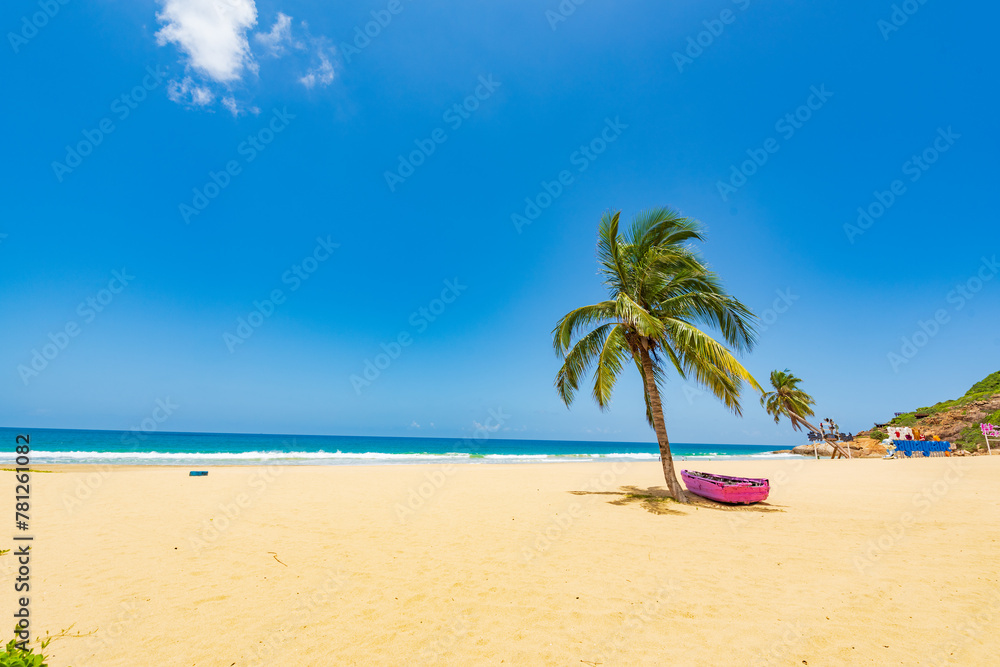 Beautiful view of coconut tree beach at Daidai Island, Lingshui, Hainan, China Beautiful view of coconut tree beach at Daidai Island, Lingshui, Hainan, China