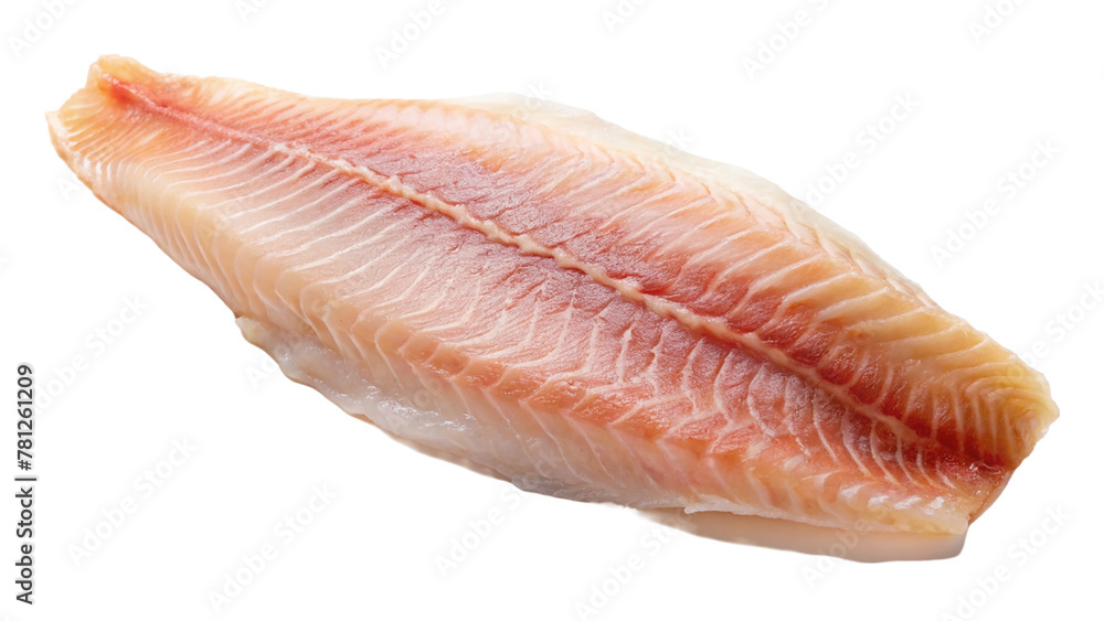 Raw fresh fish fillet isolated on transparent background Raw fresh fish fillet isolated on transparent background