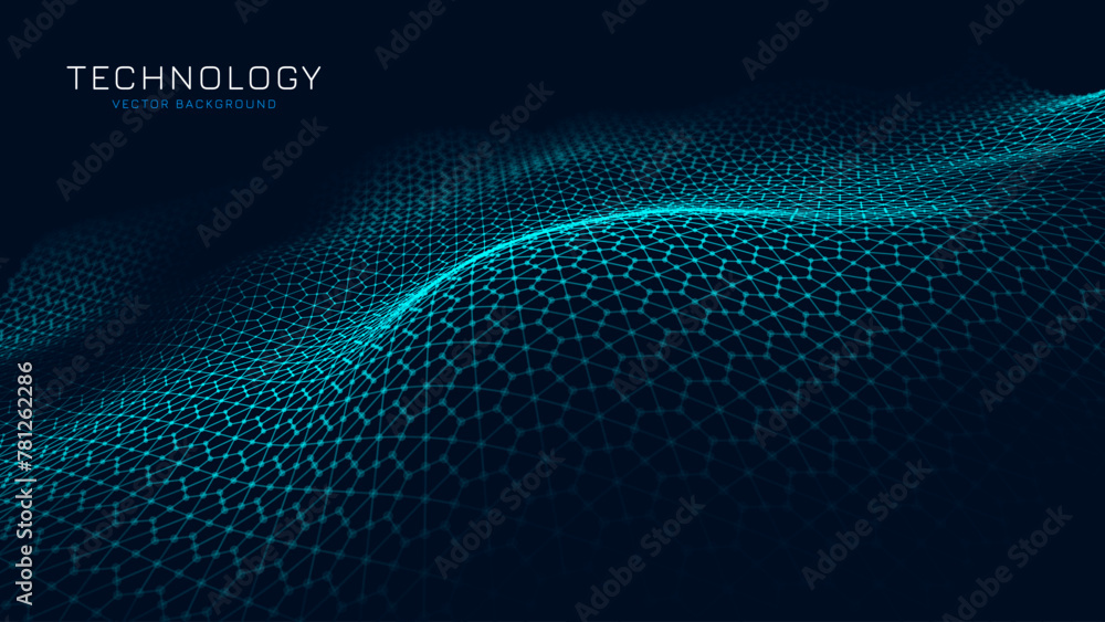 Graphene Technology Science Background. Nanotechnology Honeycomb Lattice Nanostructure. Abstract Science Particles. Blue Network Connection Concept. Futuristic Honeycomb Concept. Vector Illustration Graphene Technology Science Background. Nanotechnology Honeycomb Lattice Nanostructure. Abstract Science Particles. Blue Network Connection Concept. Futuristic Honeycomb Concept. Vector Illustration