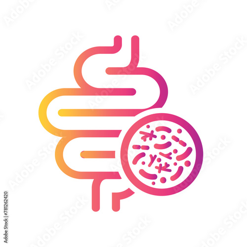 Digestion line icon. Vector symbol in trendy flat style on white background.