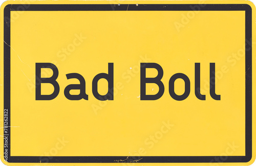 Bild auf Leinwand Ortsschild Bad Boll
