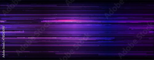 Glitch Background. Abstract Noise Effect, Error Video Damage, Stylized Data Corrupted Lines. Vector illustration.
