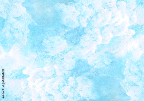 フワフワとした柔らかい煙みたいな質感の青色背景素材 photo