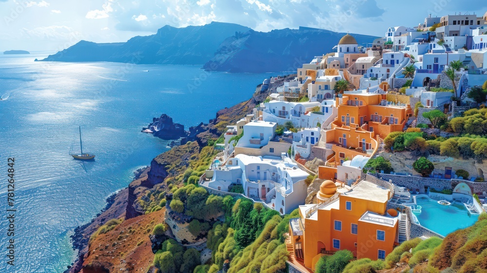 Mesmerizing beauty of Santorini's whitewashed buildings with the Aegean Sea as a backdrop is a sight that attracts tourists from around the world.