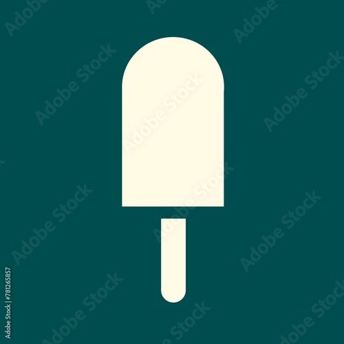 Ice cream on a stick. Picture of ice cream on a stick. White ice cream