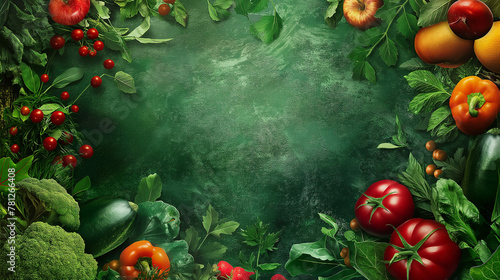 Vegetables background with free space. Generative aI. V004