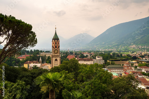 View of Merano city in South Tirol