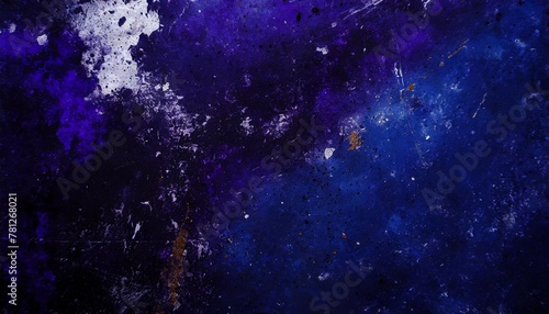 blue texture with rust and scratches on it in the style of simplistic art dark violet and white silhouettes in space printed matter generative ai photo