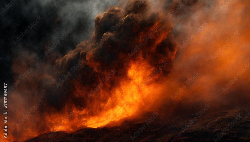 lava explosions and fire background orange red and black smoke banner collection inferno copy space for text armageddon backdrop for mobile web youtube