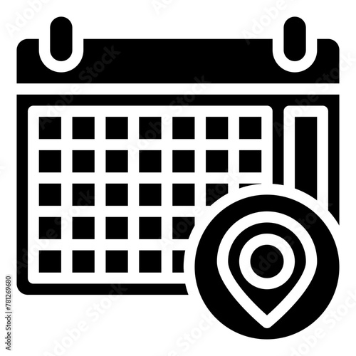 CALENDAR,Trajectory,maps and location,time and date,street map.svg