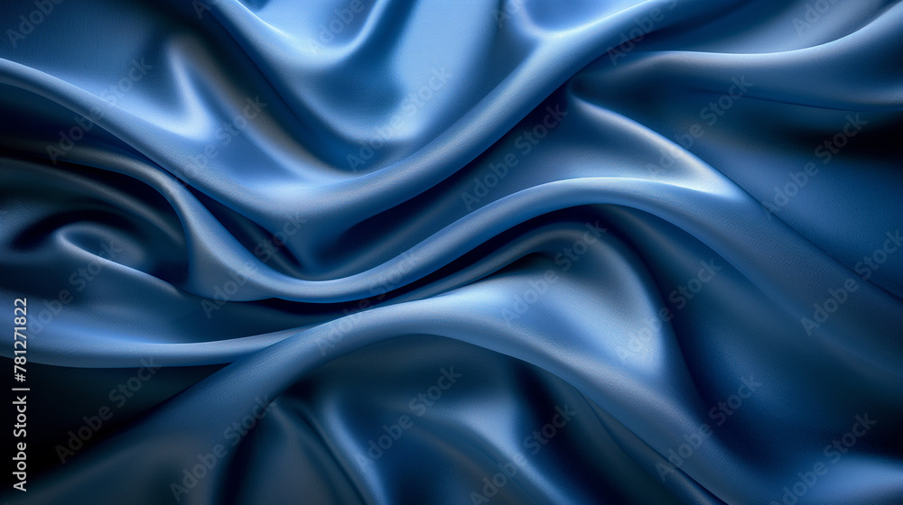 Fototapeta premium Blue wavy background.