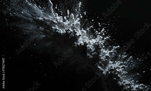 abstract design of powder splash made of light.