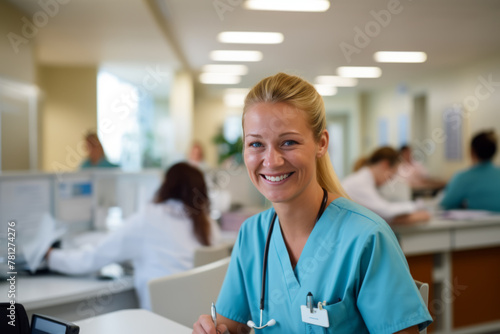 Smiling Nurse in Hospital Setting