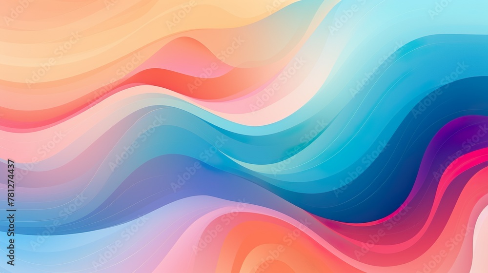 The image presents a gentle blend of soft colors, arranged in a flowing, wave-like pattern that evokes feelings of calmness and serenity The image presents a gentle blend of soft colors, arranged in a flowing, wave-like pattern that evokes feelings of calmness and serenity